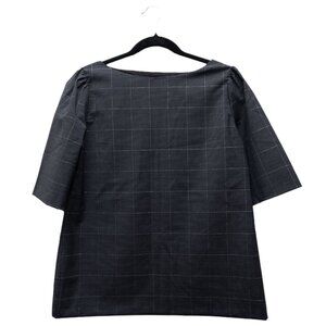 Banana Republic Women's Gray Oval Neck Short Sleeve Top, Size S - Brand New